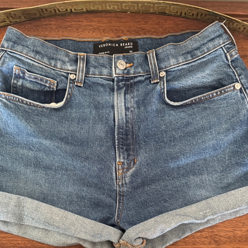 Veronica Beard Dark Blue Jean Shorts